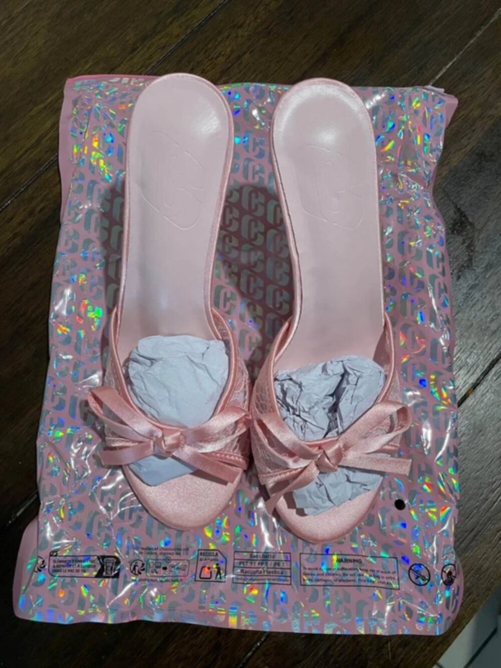Pink Lace Heels sz.6